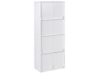 Shoe Storage Cabinet GRIFFITH With LED Lights White