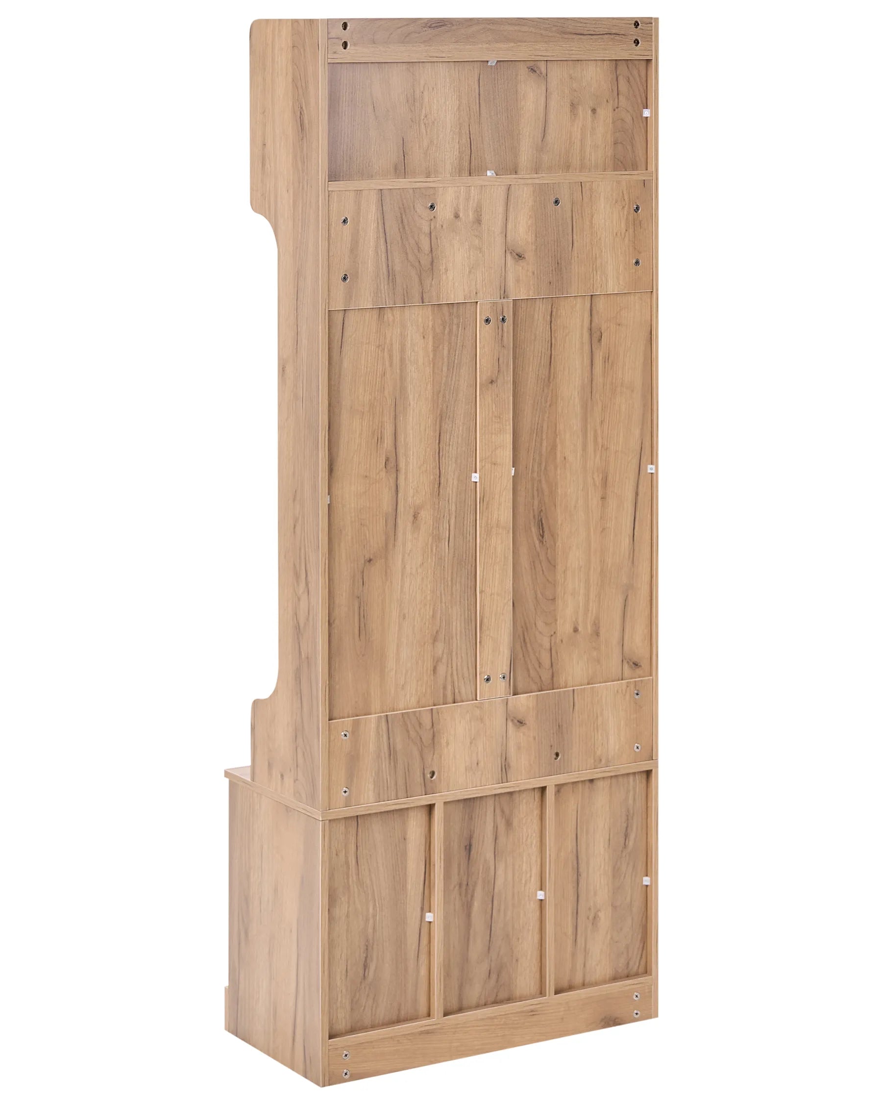 Shoe Storage with Coat Rack GINDAGAI Light Brown