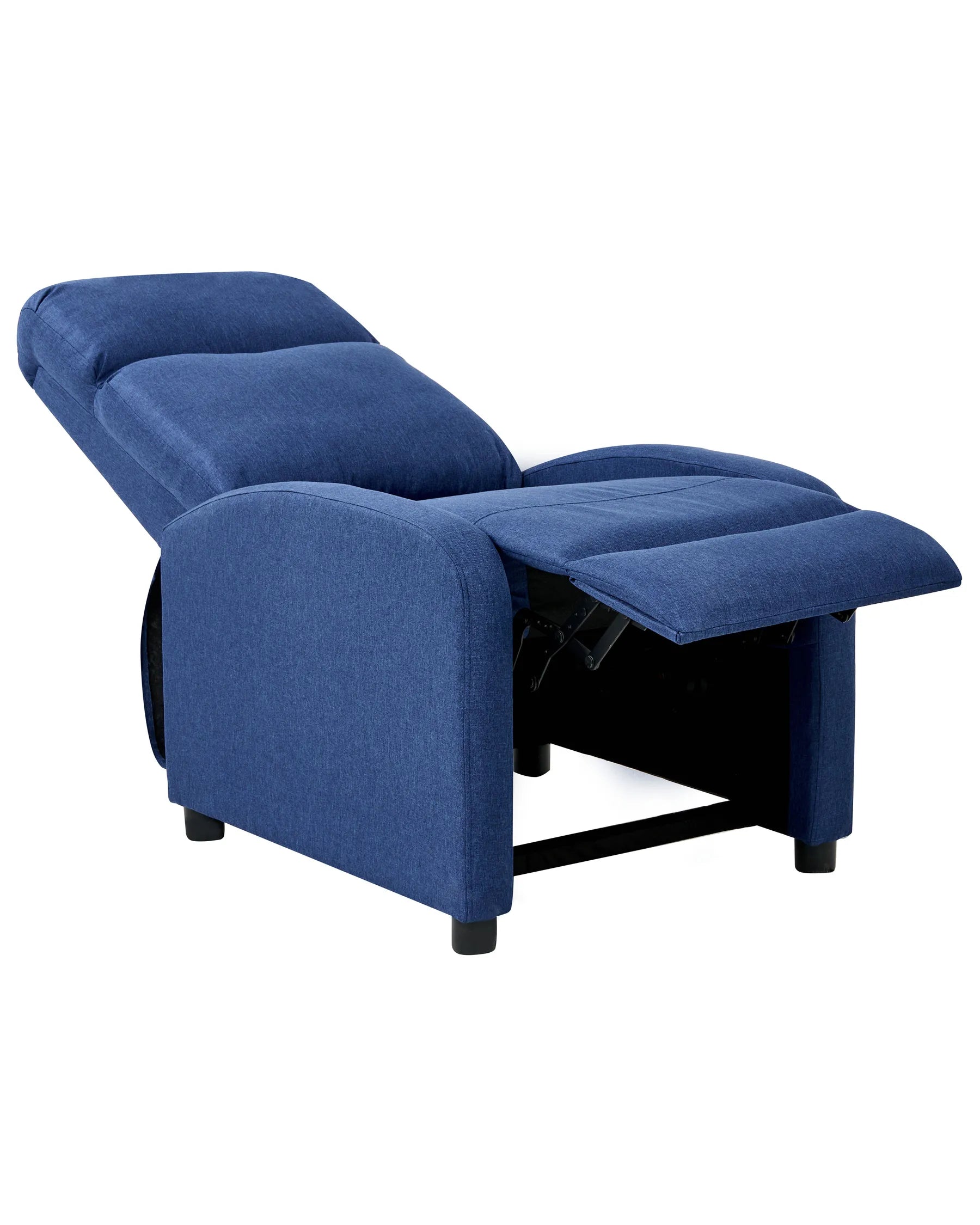 Recliner Chair EMINENCE Faux Linen Navy Blue