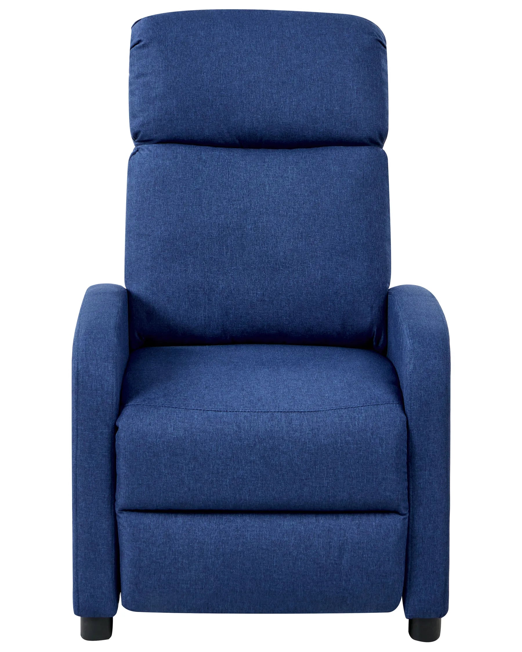 Recliner Chair EMINENCE Faux Linen Navy Blue