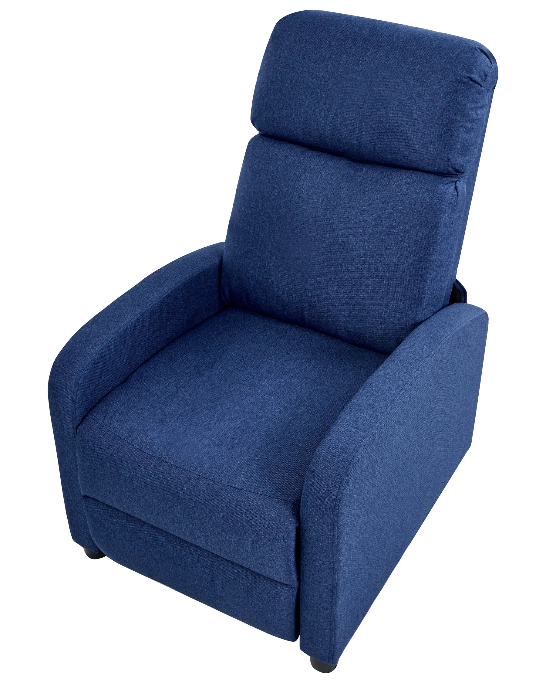 Recliner Chair EMINENCE Faux Linen Navy Blue
