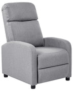 Recliner Chair EMINENCE Faux Linen Grey