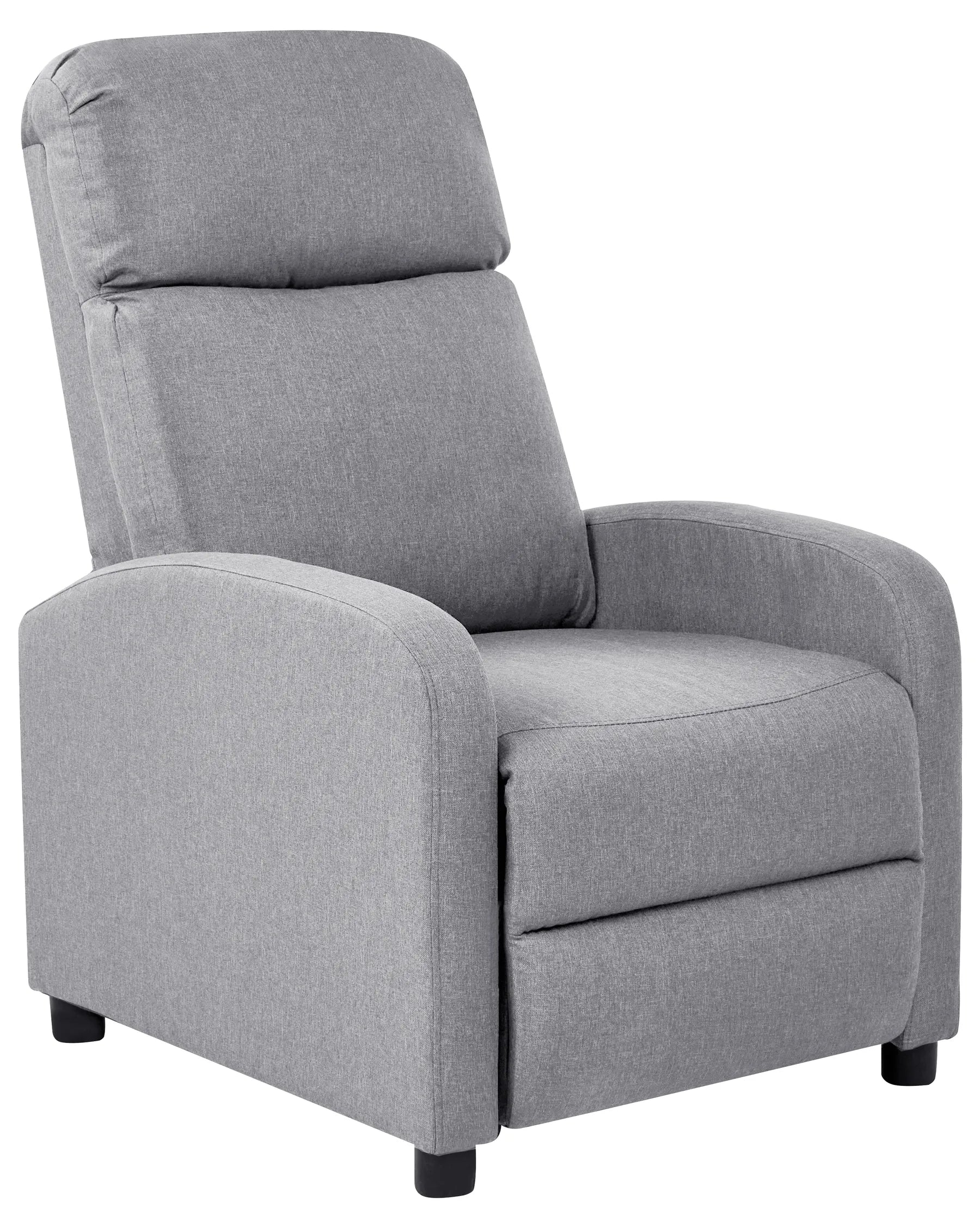 Recliner Chair EMINENCE Faux Linen Grey