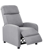 Recliner Chair EMINENCE Faux Linen Grey