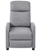 Recliner Chair EMINENCE Faux Linen Grey