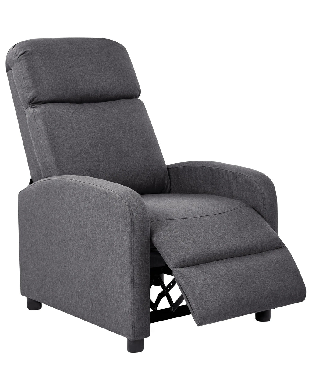 Recliner Chair EMINENCE Faux Linen Dark Grey