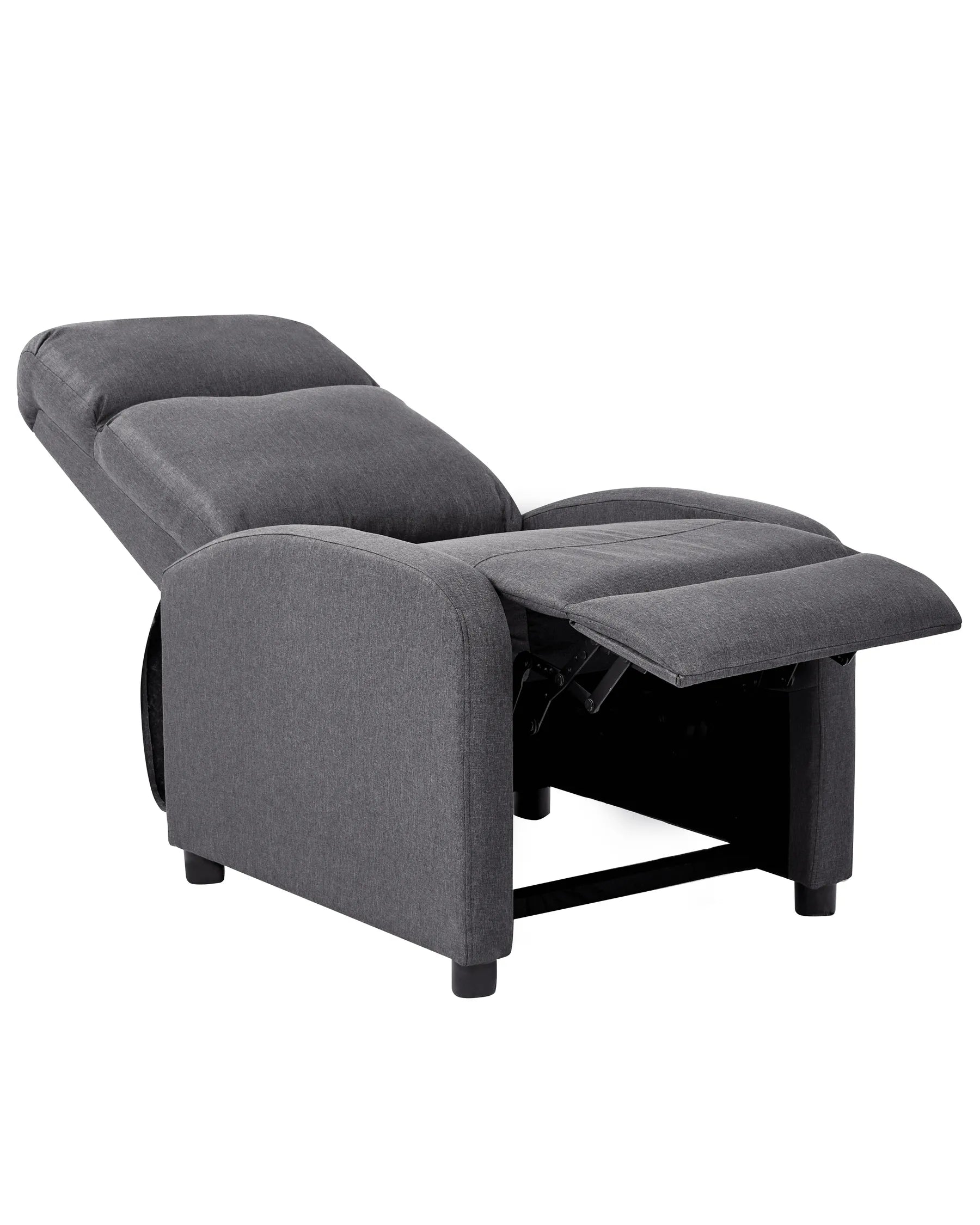 Recliner Chair EMINENCE Faux Linen Dark Grey