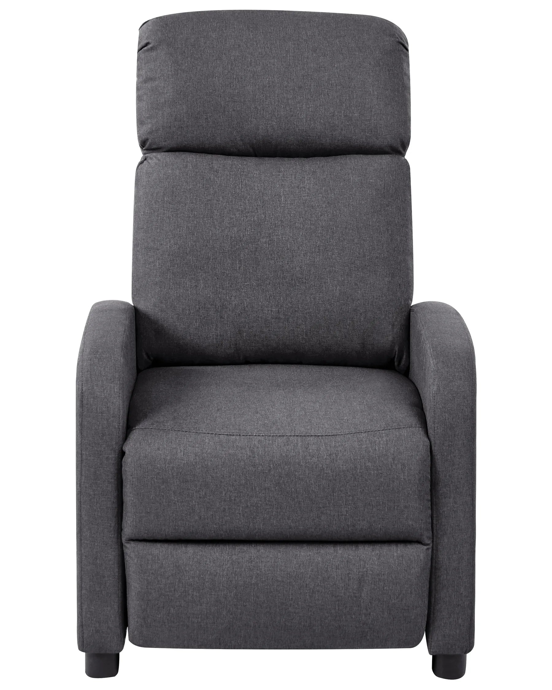 Recliner Chair EMINENCE Faux Linen Dark Grey