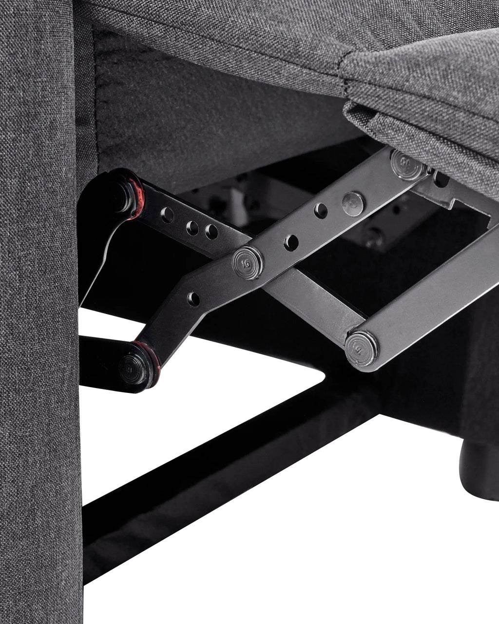 Recliner Chair EMINENCE Faux Linen Dark Grey