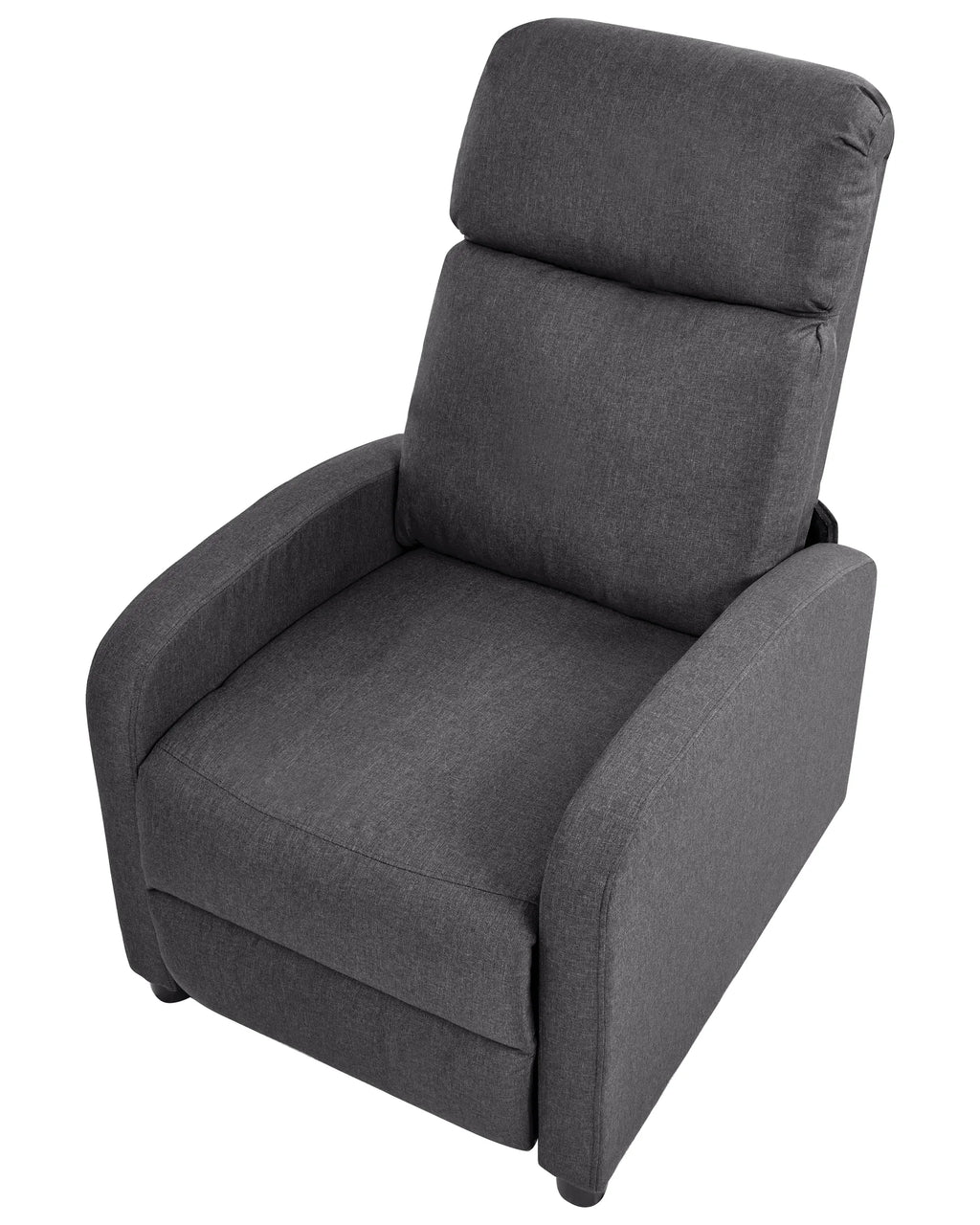 Recliner Chair EMINENCE Faux Linen Dark Grey