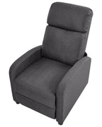 Recliner Chair EMINENCE Faux Linen Dark Grey