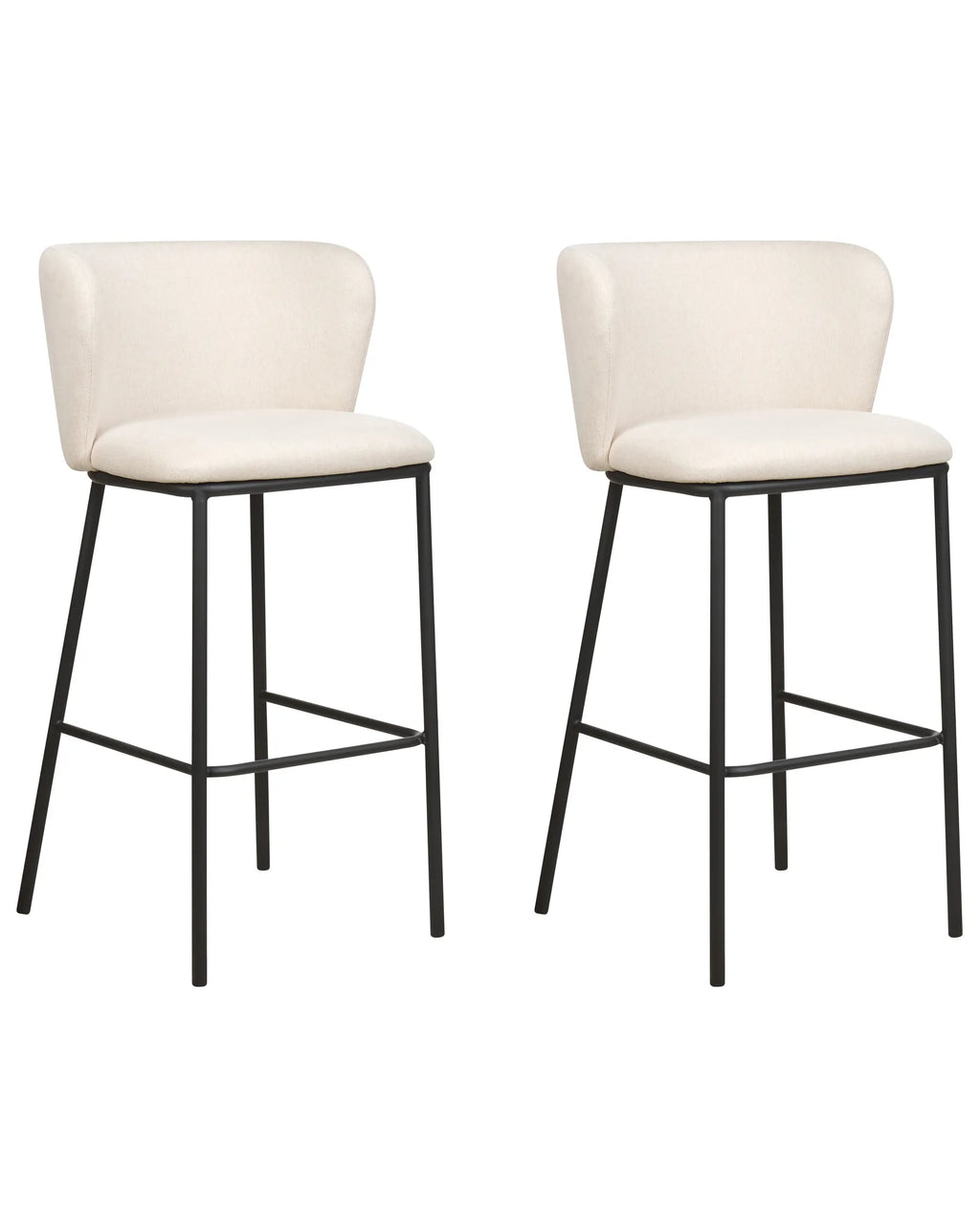 Set of 2 Bar Chairs MINA Off-White