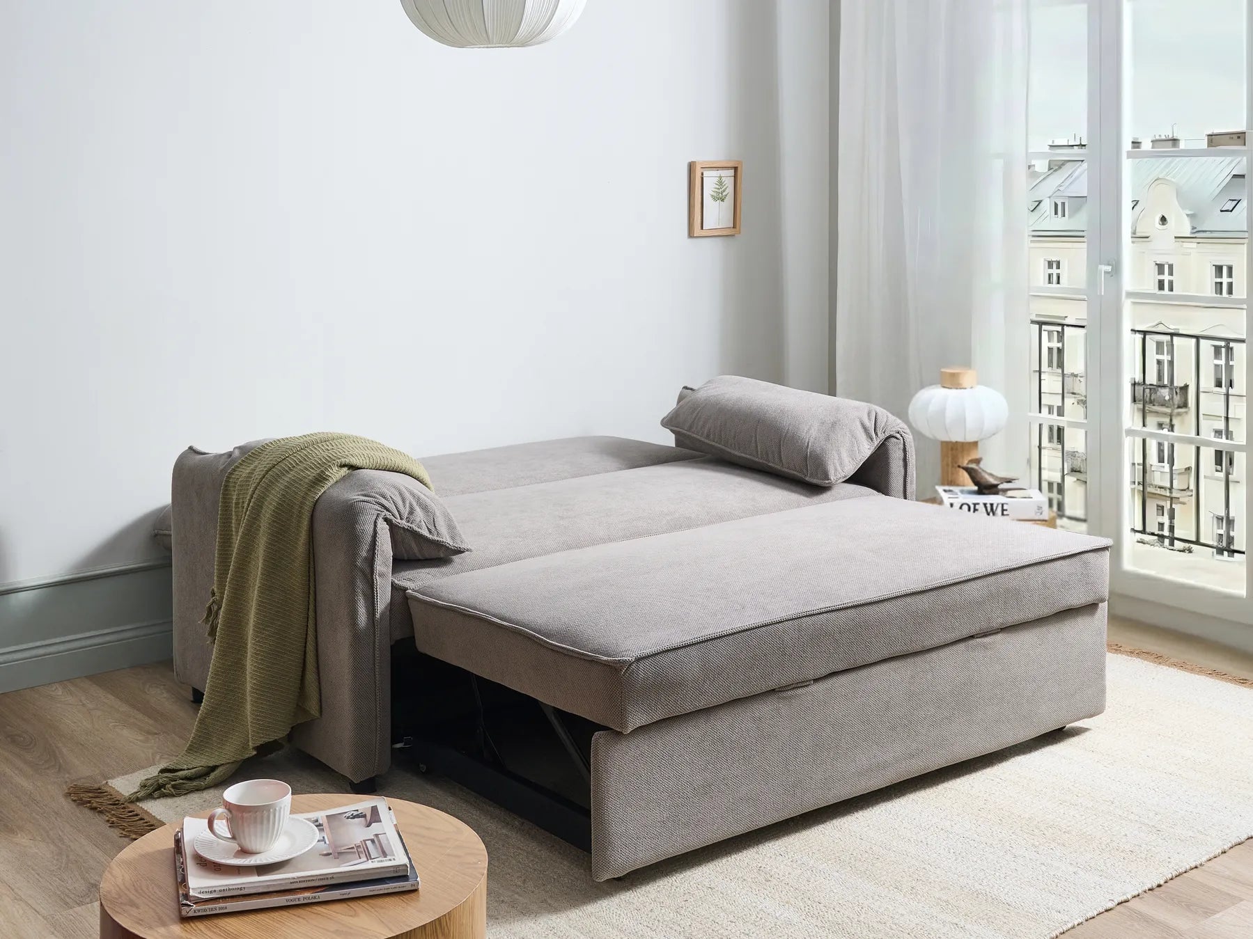 Sofa Bed HORMA Fabric Grey