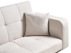 Sofa Bed 3 Seater HJULBY Light Beige