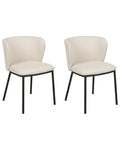 Set of 2 Dining Chairs MINA Off-White
