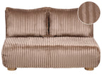 Sofa Bed 2 Seater ABISKO Corduroy Light Brown