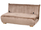 Sofa Bed 2 Seater ABISKO Corduroy Light Brown