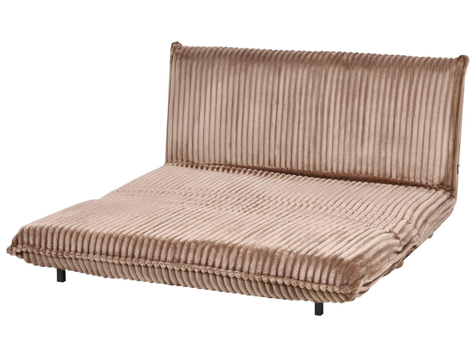 Sofa Bed 2 Seater ABISKO Corduroy Light Brown