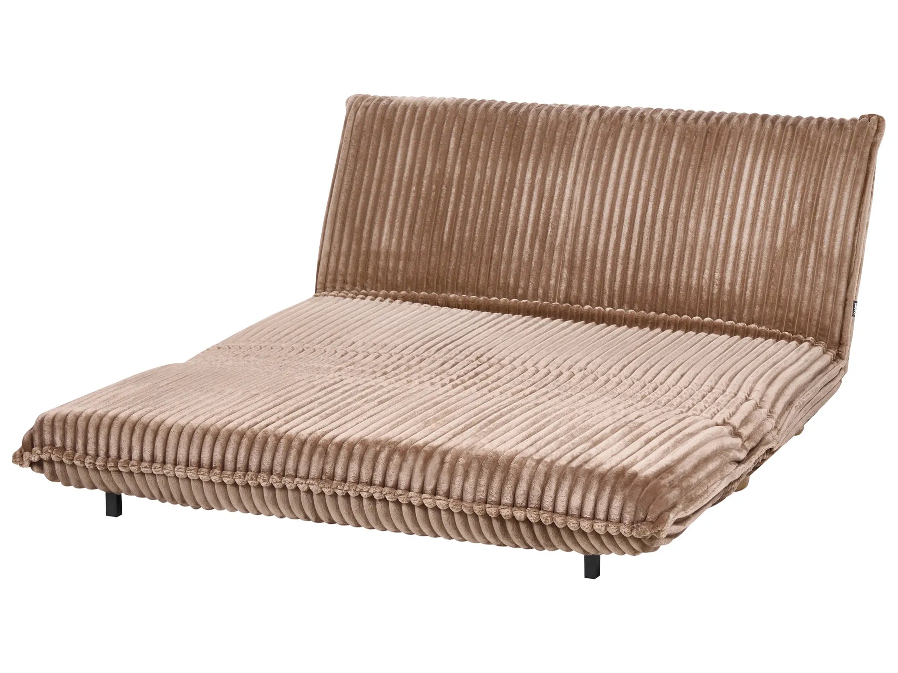 Sofa Bed 2 Seater ABISKO Corduroy Light Brown