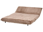 Sofa Bed 2 Seater ABISKO Corduroy Light Brown