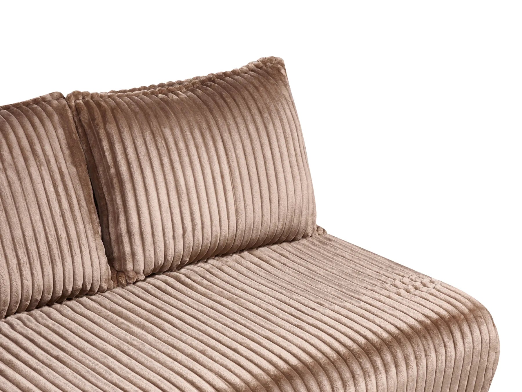 Sofa Bed 2 Seater ABISKO Corduroy Light Brown