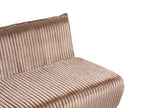 Sofa Bed 2 Seater ABISKO Corduroy Light Brown