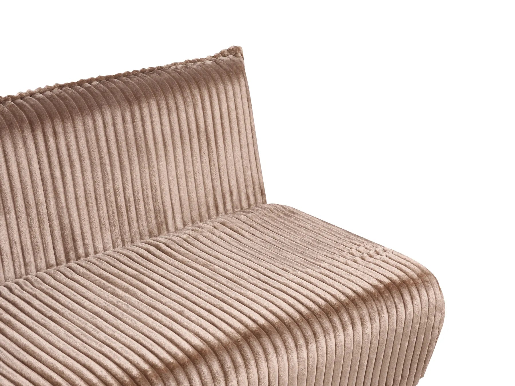 Sofa Bed 2 Seater ABISKO Corduroy Light Brown
