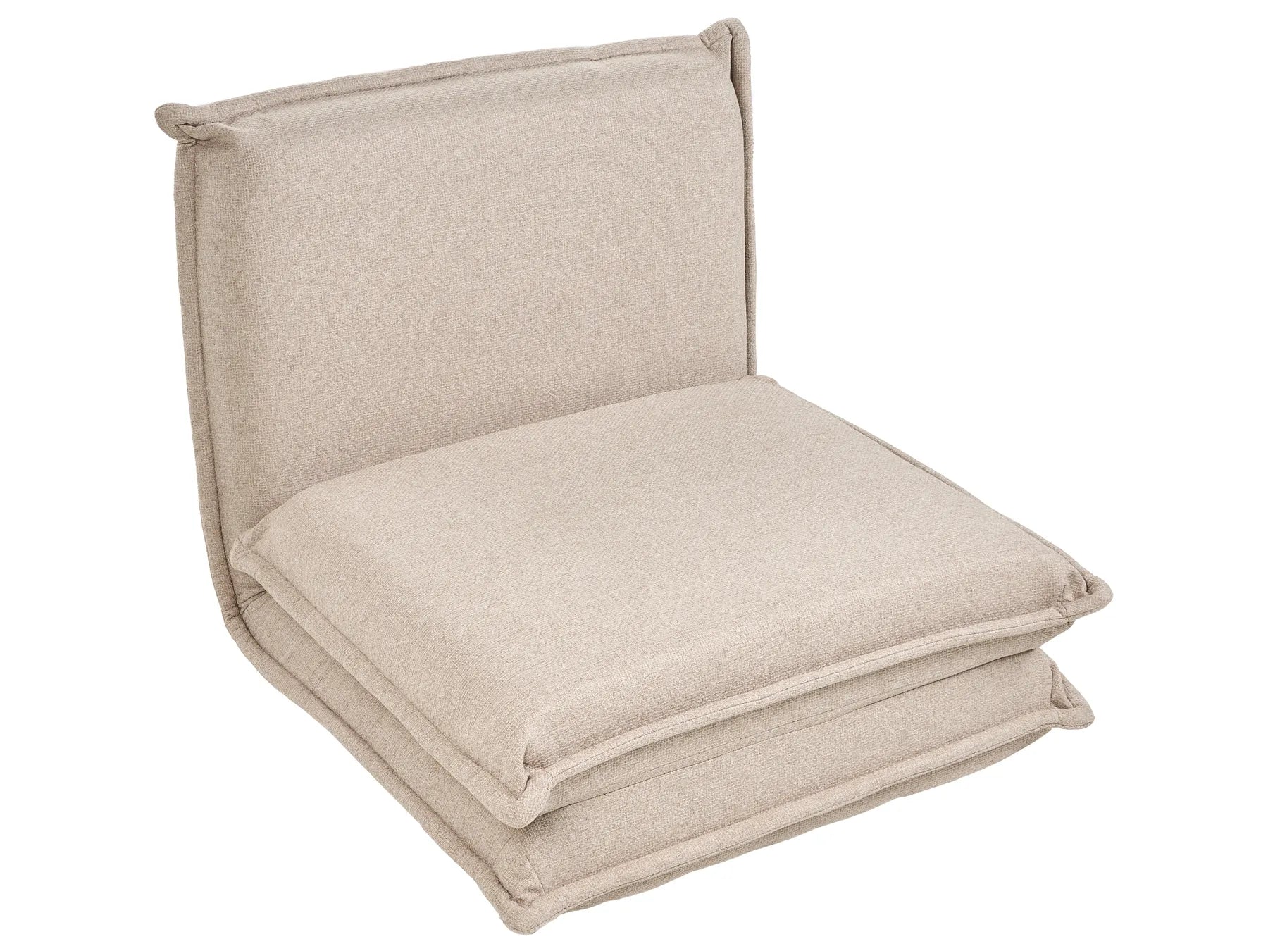 Single Sofa Bed DELLEN Fabric Beige