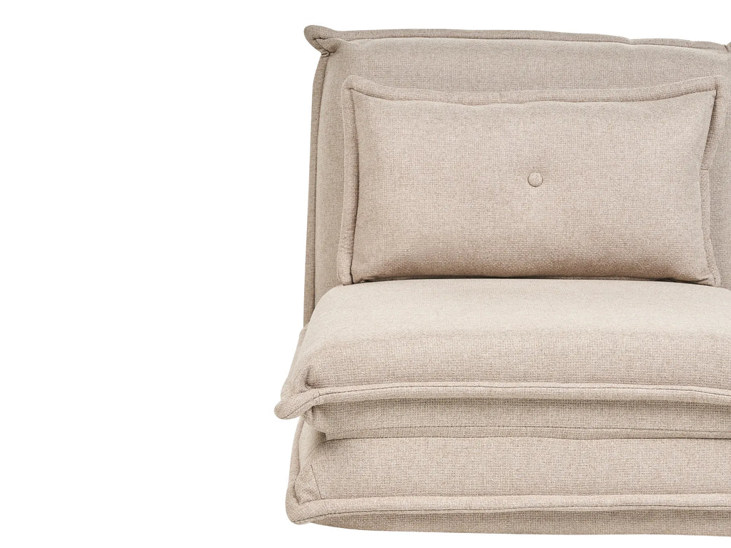 Single Sofa Bed DELLEN Fabric Beige