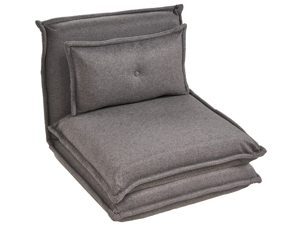 Single Sofa Bed DELLEN Fabric Dark Grey