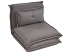 Single Sofa Bed DELLEN Fabric Dark Grey
