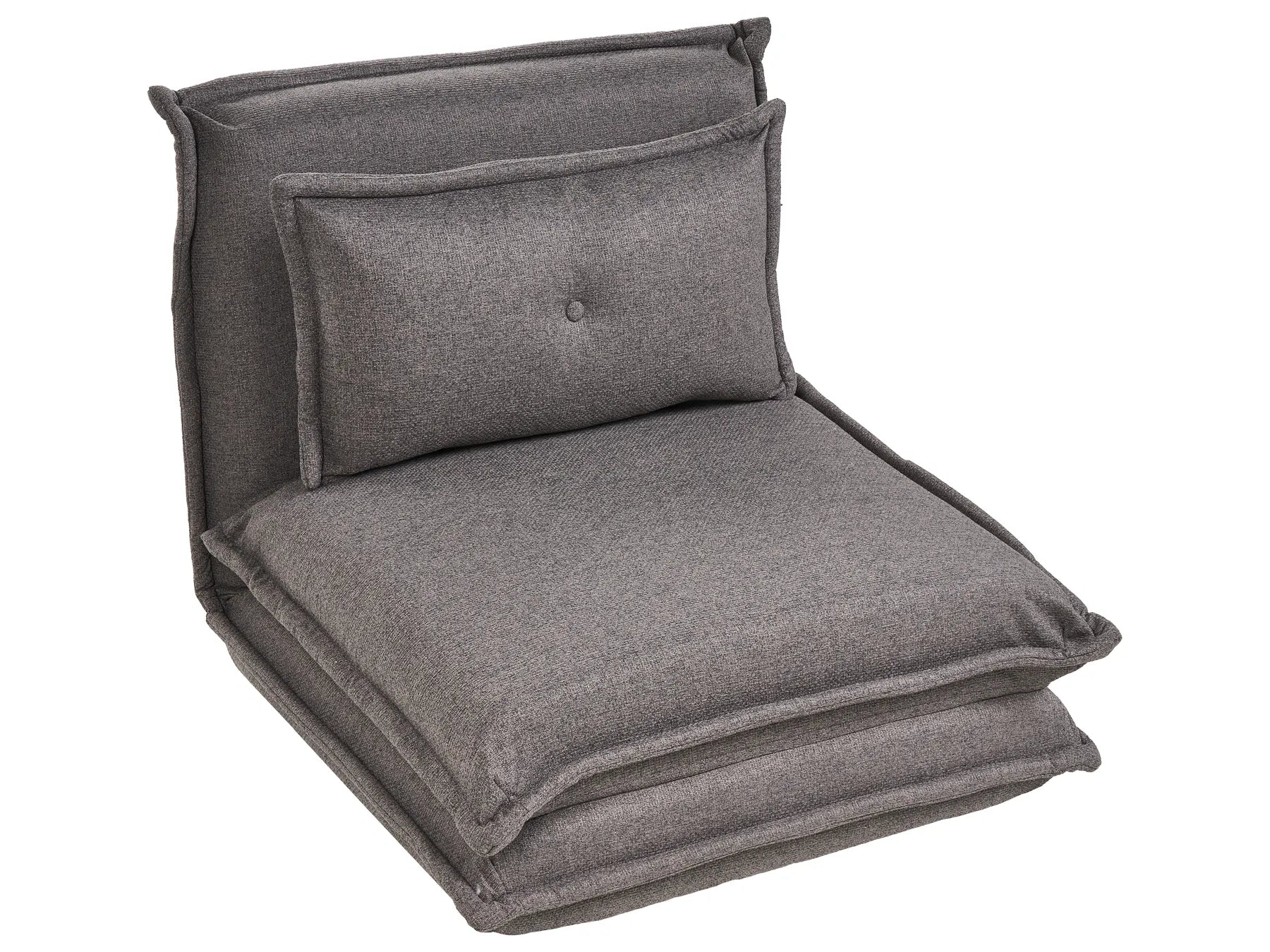 Single Sofa Bed DELLEN Fabric Dark Grey