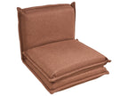 Single Sofa Bed DELLEN Fabric Brown