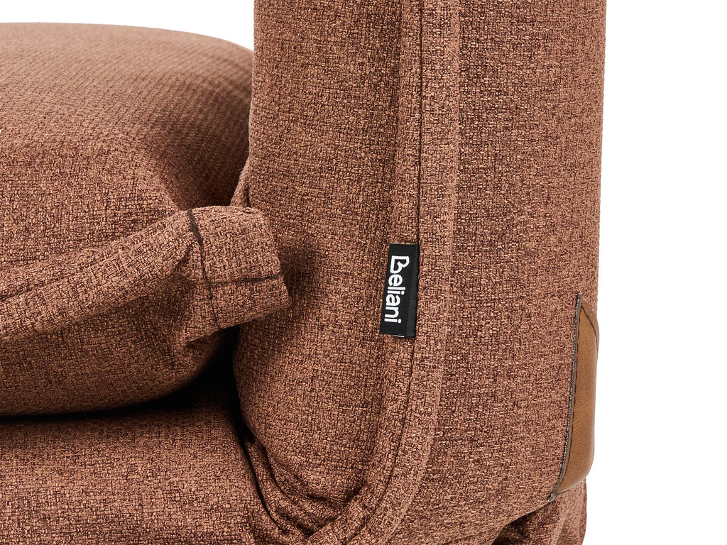 Single Sofa Bed DELLEN Fabric Brown