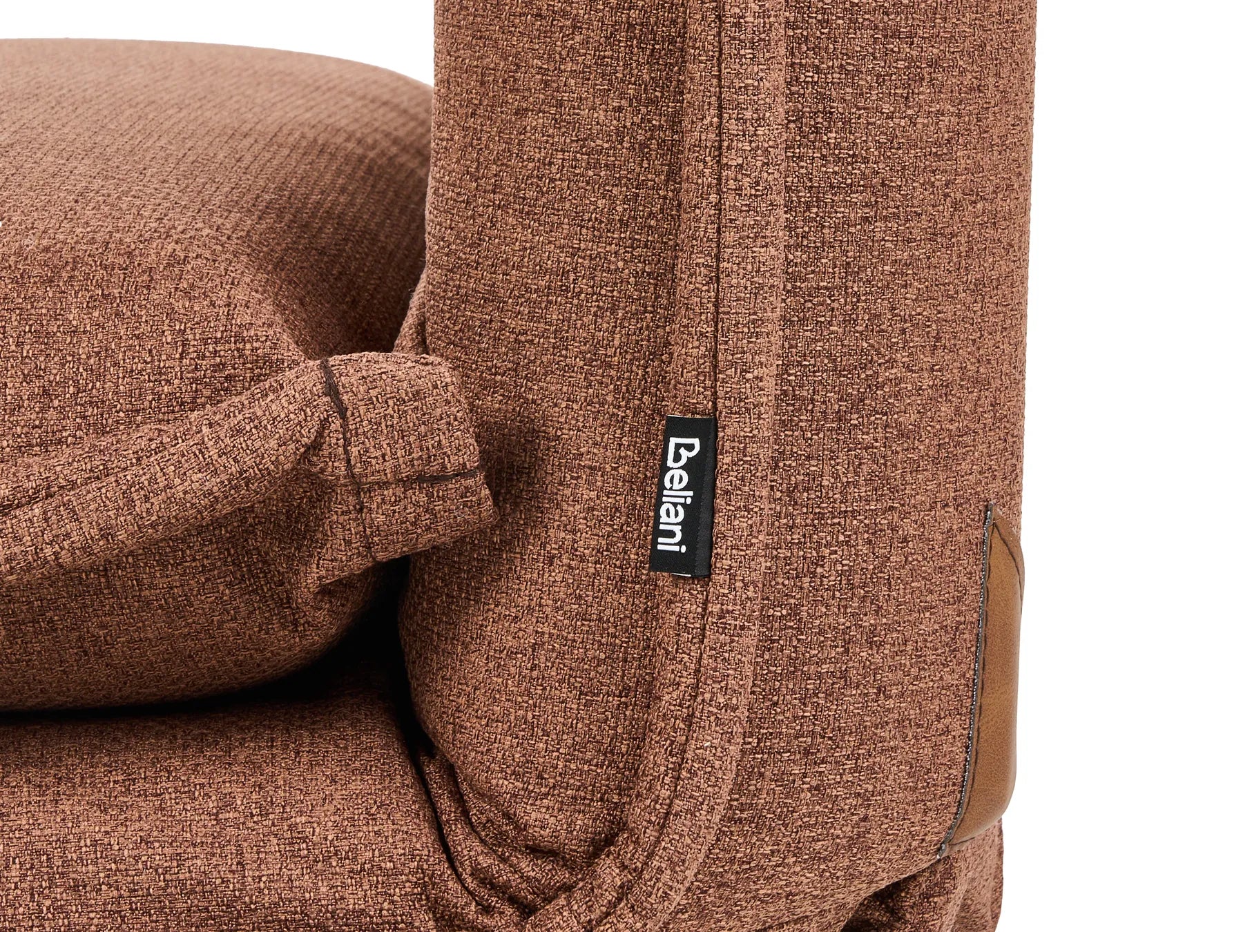 Single Sofa Bed DELLEN Fabric Brown