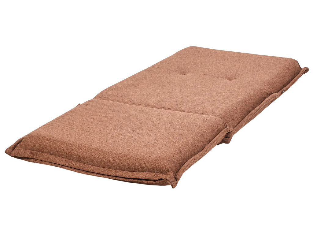 Single Sofa Bed DELLEN Fabric Brown