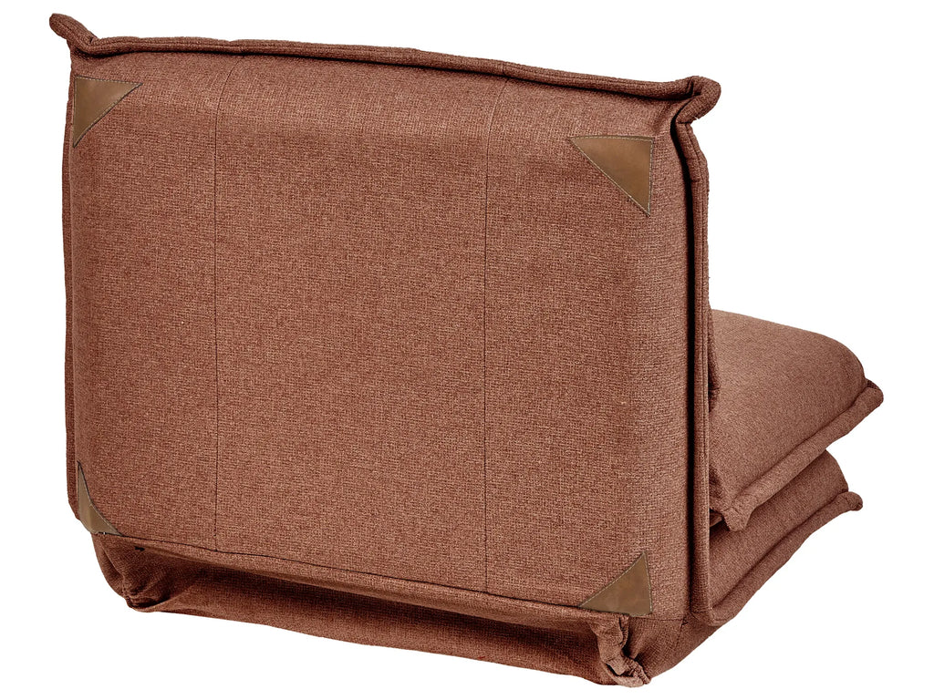 Single Sofa Bed DELLEN Fabric Brown