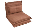 Single Sofa Bed DELLEN Fabric Brown