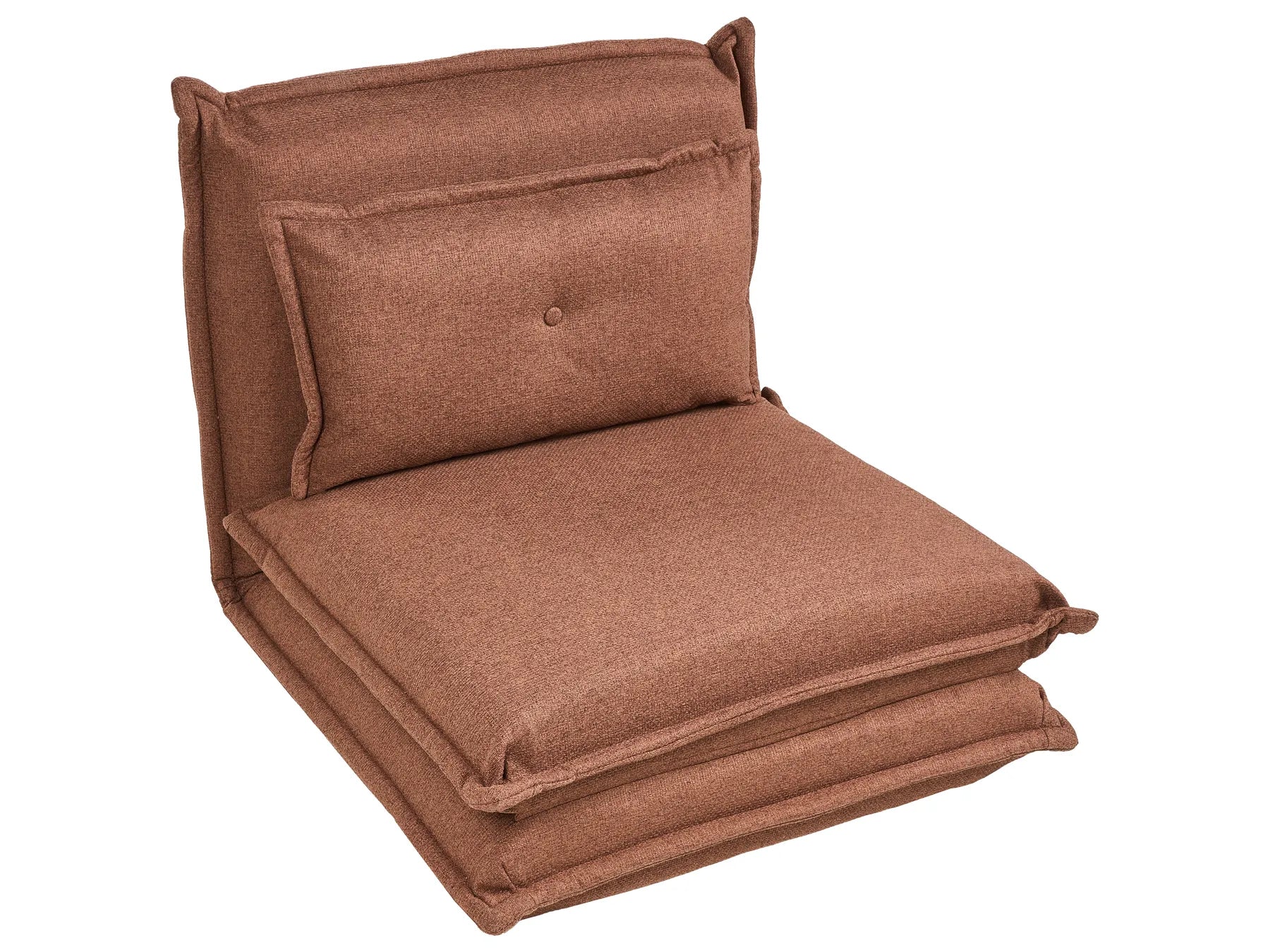 Single Sofa Bed DELLEN Fabric Brown