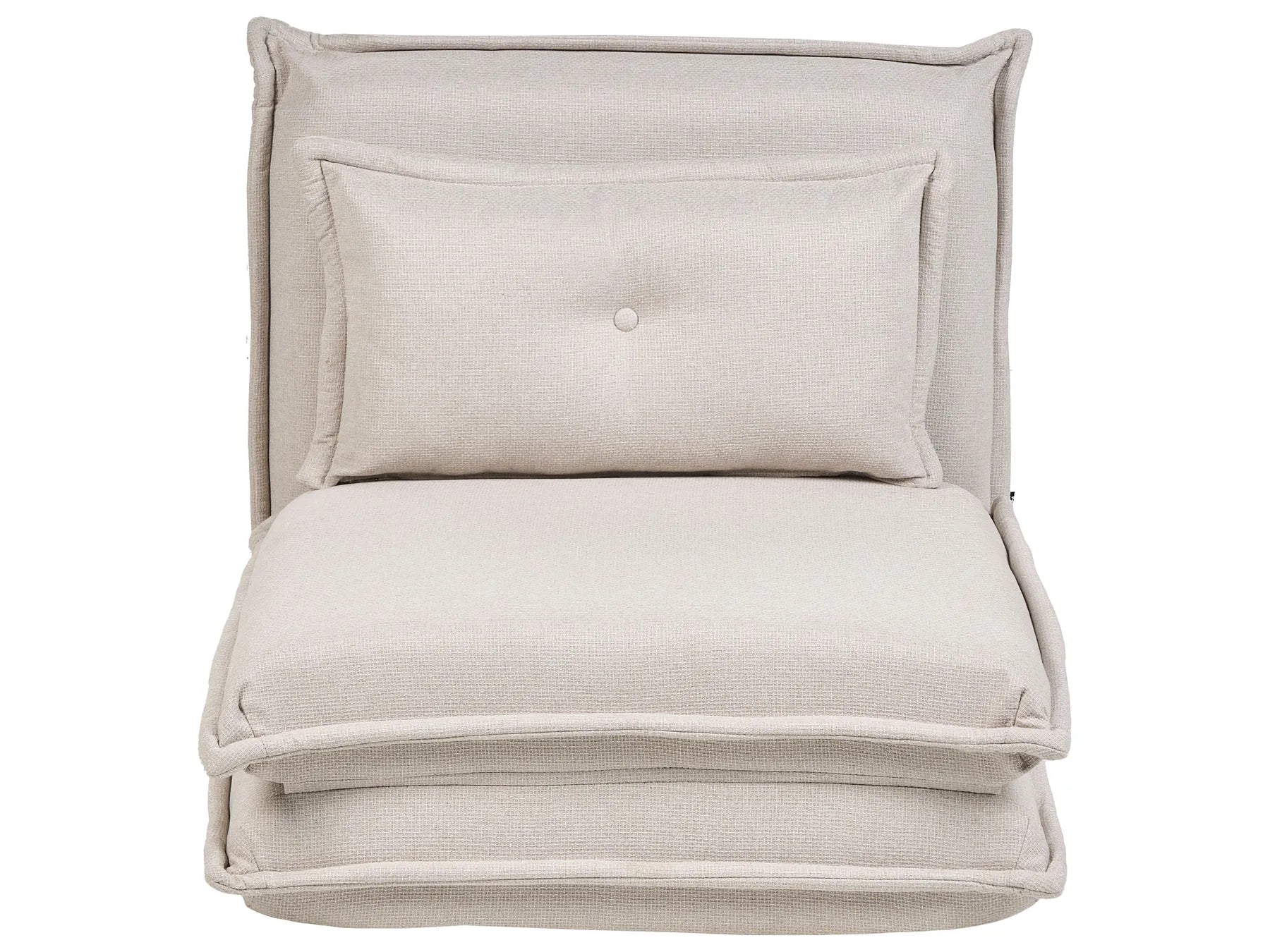 Single Sofa Bed DELLEN Fabric Off-White