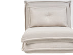 Single Sofa Bed DELLEN Fabric Off-White