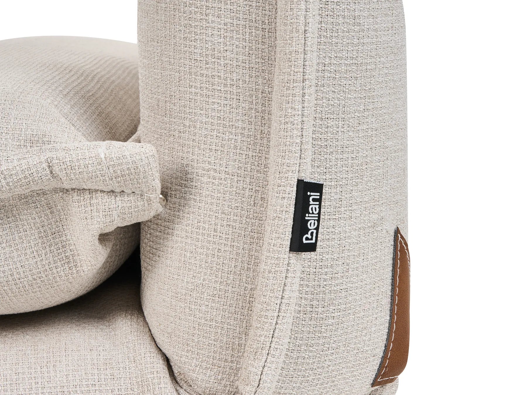 Single Sofa Bed DELLEN Fabric Off-White