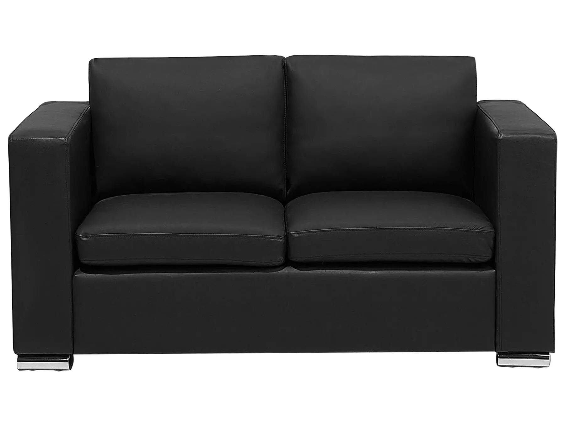Sofa 2 Seater HELSINKI Leather Black