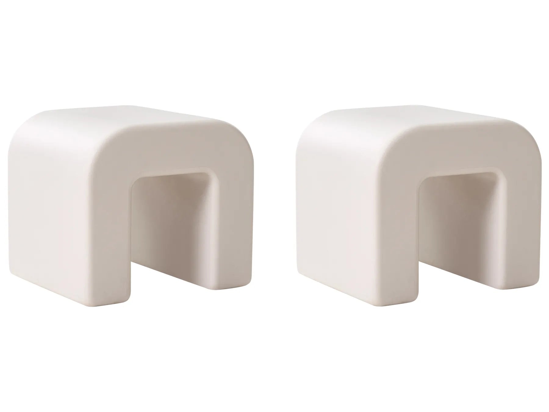 Set of 2 Side Tables MOZIA Light Grey