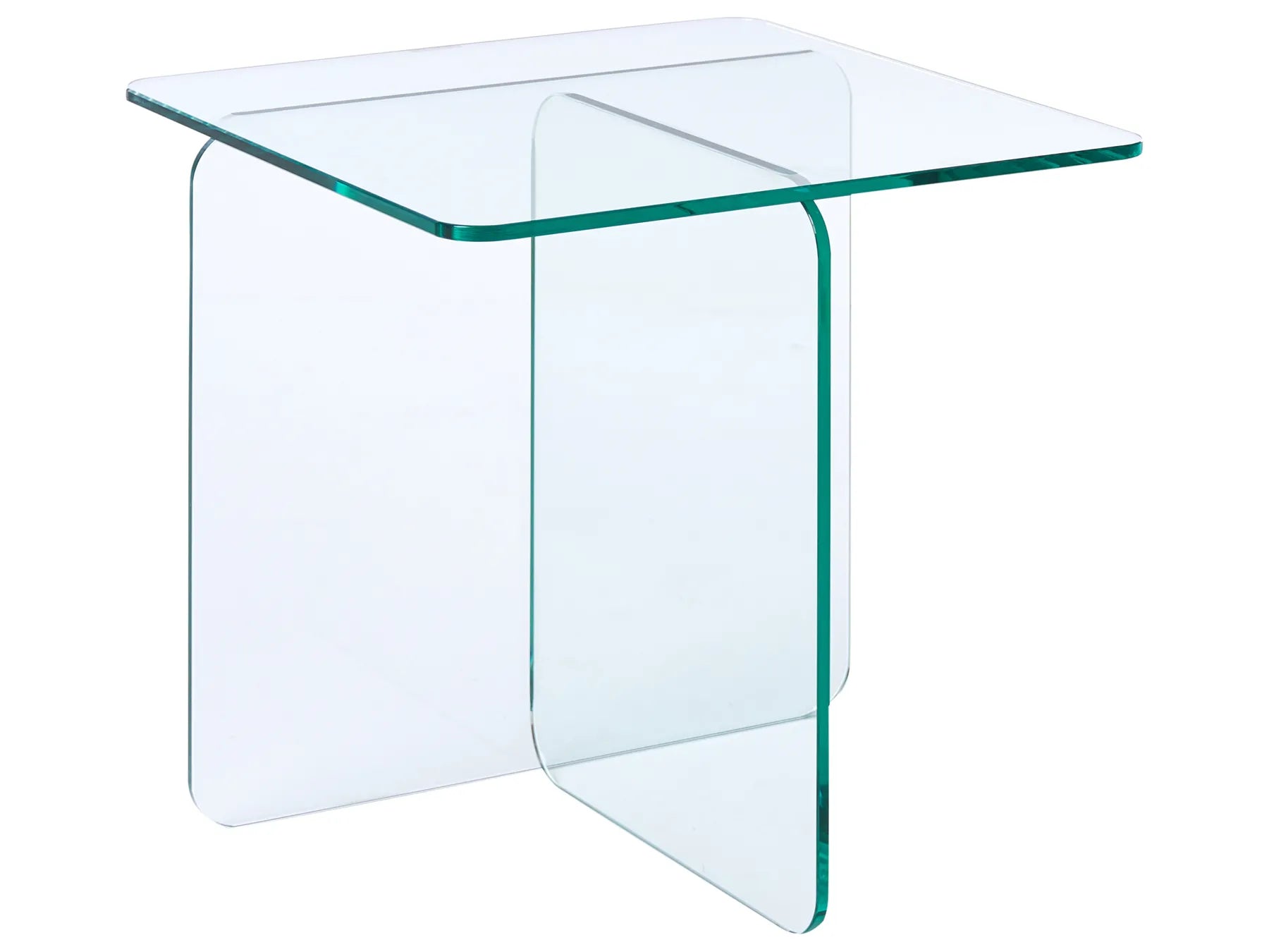 Side Table AMISK Tempered Glass Transparent