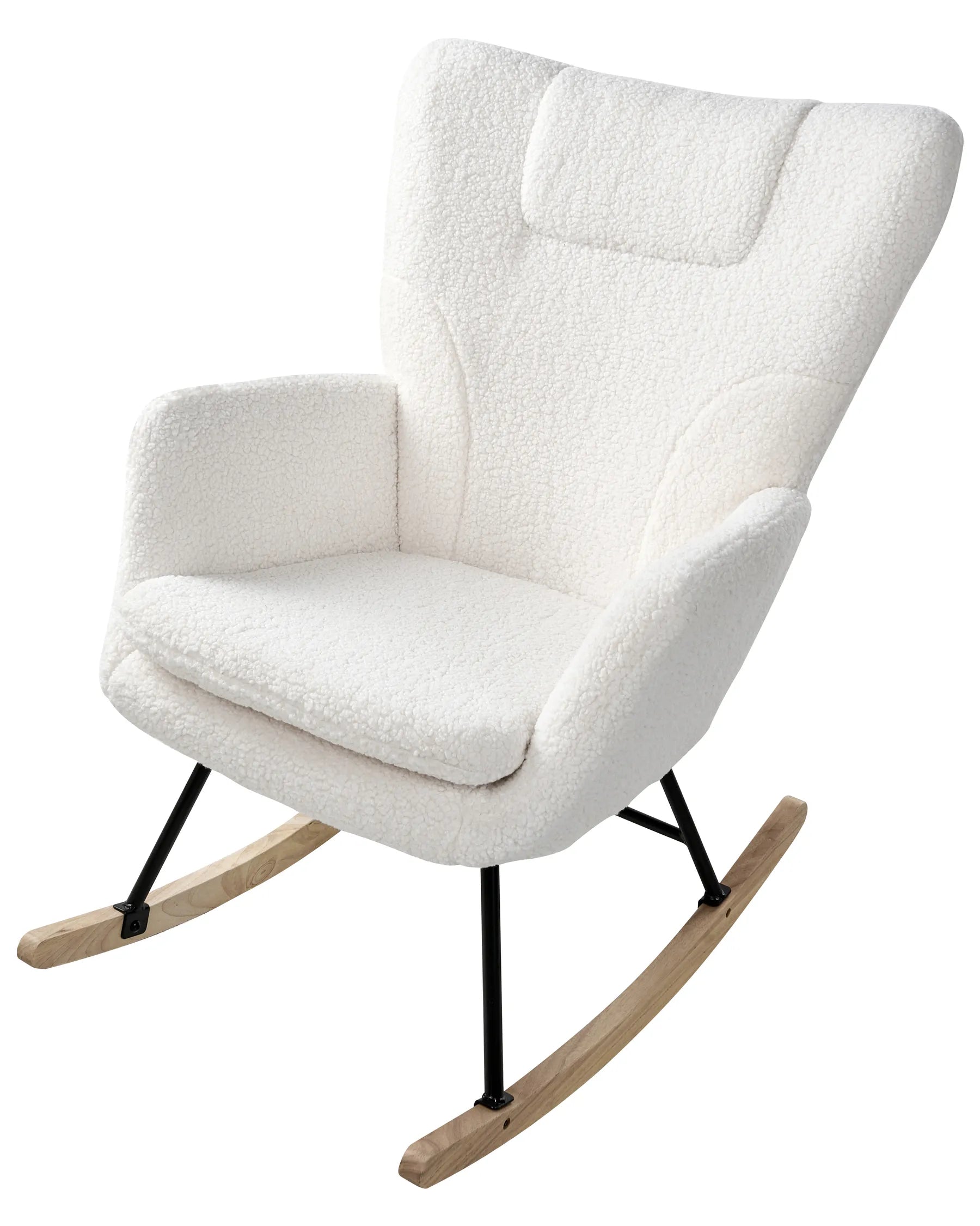 Rocking Chair SANDVE Boucle White