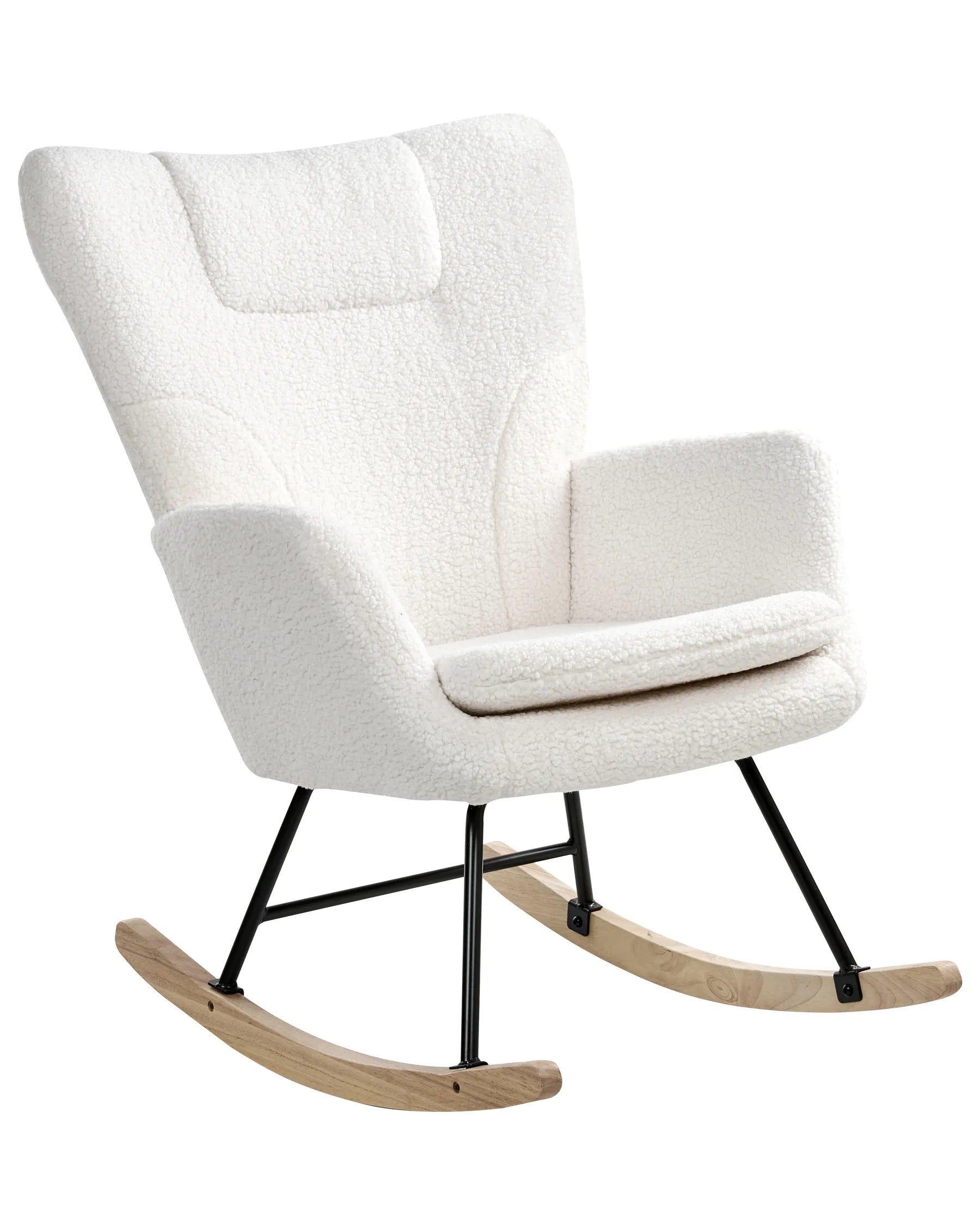 Rocking Chair SANDVE Boucle White