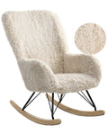 Rocking Chair AKRA Faux Fur Light Beige
