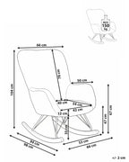 Rocking Chair AKRA Faux Fur Taupe