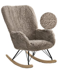 Rocking Chair AKRA Faux Fur Taupe